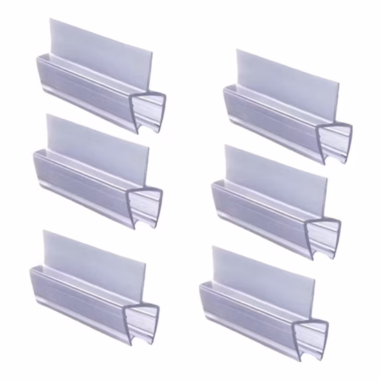 H Shape F U Type PVC Rubber Seal Strip Water Proof Transparent Shower Door Glass Rubber Gasket